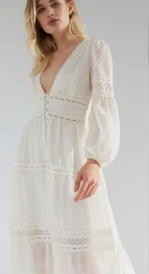 Urban outfitters white fairy maxi dress-price firm thumbnail 1