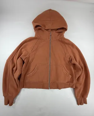 Lululemon Scuba Oversized Full Zip Hoodie Rust Orange XS/S Terracotta thumbnail 1