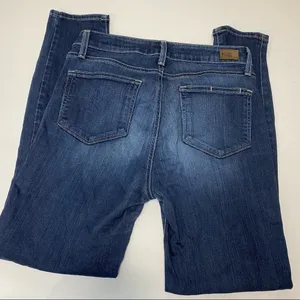 Paige Hoxton Ankle Ultra Skinny Jeans in Dark Wash thumbnail 7
