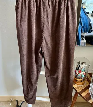 Halara Mid Rise Corduroy Casual Brown Pants thumbnail 3