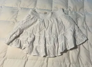 American Eagle Eyelet Skirt White thumbnail 1