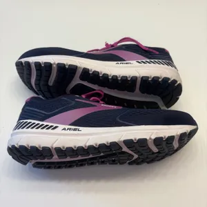 Brooks Ariel 20 Running Shoes Womens 9 Wide Blue Pink Stability Athletic Comfort thumbnail 2