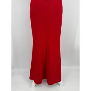La Femme Gown Size 4 Red Asymmetrical Neck Strappy Back High Slit Evening Formal thumbnail 12