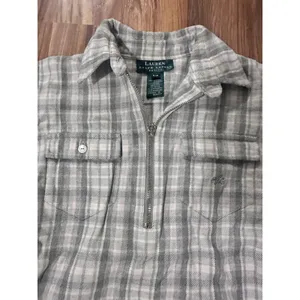 Ralph Lauren Y2K Women’s Quarter Zip Flannel Sweater thumbnail 3