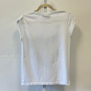 London Ink 83/25 Floral Heart Gold Polka Dot Chic Tee Made in Italy Med Wht Blue thumbnail 2