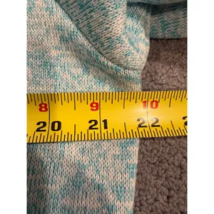 True Religion Womens XL Blue Space Dye Drip Horseshoe Full Zip Hoodie Sweatshirt thumbnail 2