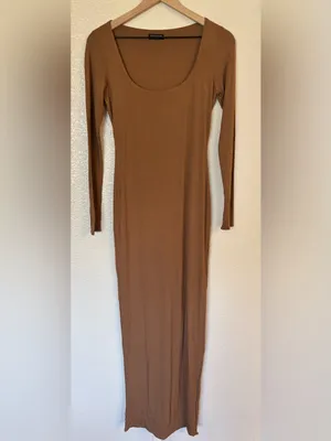 NAKED WARDROBE Long Sleeve Maxi Bodycon Dress thumbnail 2