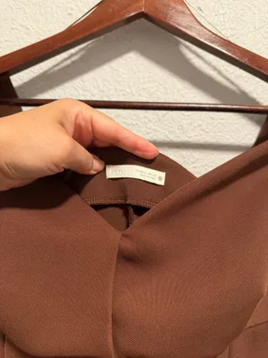 Zara Brown Off-Shoulder Top   thumbnail 4