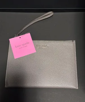 Kate Spade Gray Leather Wristlet thumbnail 2
