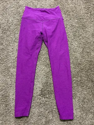 Beyond Yoga Women’s Vivid Plum Heather At Your Leisure High‎ Waist Leggings XS thumbnail 2