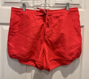 Catalina Women Swim Shorts Pink Elastic Waist Drawstring Pocket Size L Vacation thumbnail 1