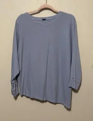Monrow Ribbed Asymmetric Dolman Sweater‎ Size XS thumbnail 1