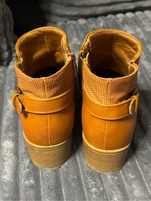 BareTraps Golden Tan Ankle Booties with Buckle Accent thumbnail 4