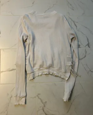 We The Free White Thermal Waffle Long Sleeve thumbnail 6