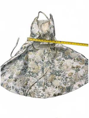 B Darlin Size 11/12 Metallic Floral Jacquard High‎ Low Formal Prom Dress thumbnail 3