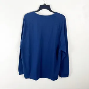 LIFE IS GOOD Blue Long Sleeves Dog Paw Print Sleep Sweatshirt, Size XL thumbnail 2