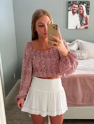 White Flowy Shorts The Pants Store thumbnail 1