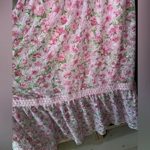 Floral tiered embroidered maxi midi dress garden roses loveshackfancy bow pastel thumbnail 9