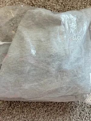 NWT Alo Accolade gray hoodie relaxed fit size xs unisex thumbnail 5