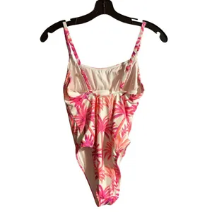 Shade & Shore Textured Palm Print High Leg Swimsuit Size Small thumbnail 3