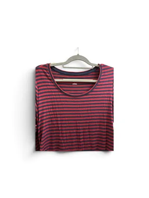 Liz Lange for Target Maternity Berry/Navy Stripe Midi Dress thumbnail 5