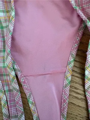 Frankie's Bikinis Pink Plaid Padded Bikini Set thumbnail 2