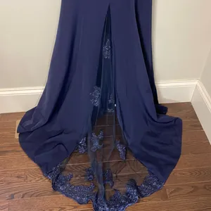 Hebeos Women's Formal Dress Mermaid Lace Bridesmaid Gown Navy Blue Size 8-10 thumbnail 5