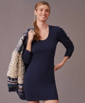 AMANDA UPRICHARD Shift Dress Womens Navy Blue Medium thumbnail 1