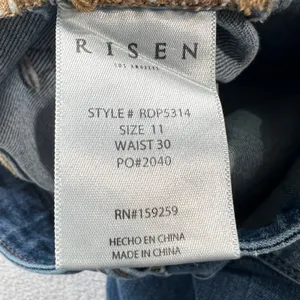 Risen Jeans Jane Mid-Rise Faux Fold Over‎ Straight Leg Jeans 11/30 RDP5314 Denim thumbnail 4