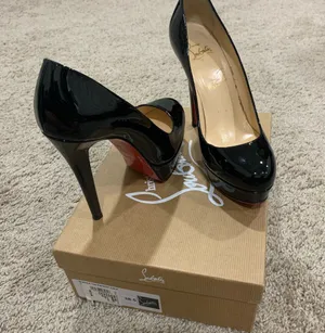 Christian Louboutin Black Bianca 140 Red Bottoms Size 8.5 thumbnail 1