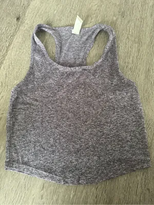 Women's Gray Racerback Tank Top (S) thumbnail 1