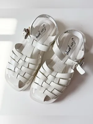 Free People Finn White Fisherman platform sandals thumbnail 3