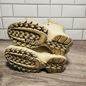 Fila Disruptor Lug Boot Winter White Faux Fur Trim‎ Lace Up Ankle Boots Size 7 thumbnail 6