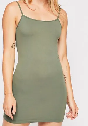 Free People XS/S Green Cami Dress thumbnail 1