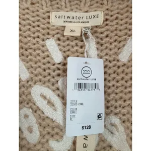 Saltwater Luxe NWT Hello Sunshine Chunky Knit Cardigan Camel XL thumbnail 2