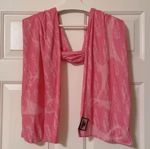 Vintage! Pink Harley Davidson Scarf Breast Cancer Awareness Infinity Scarf No One Rides Alone thumbnail 2