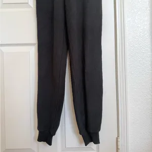 L*Space Black Coastin' Jumpsuit Ribbed Long Sleeve Black Lounge Size Large L thumbnail 4