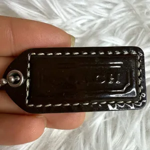 1.5" y2k COACH Vintage Fob Bag Charm Hang tag Hangtag thumbnail 1
