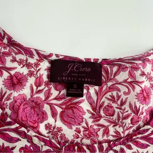 J.‎ Crew Sambourne Liberty Art Sambourne Pink Western Floral Ruffle Blouse Sz S thumbnail 5