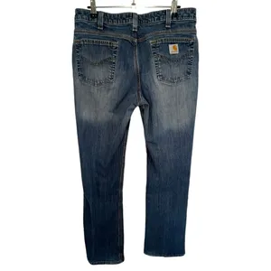 Carhartt Mid-Rise Medium Wash Bootcut Casual Denim Jeans thumbnail 3