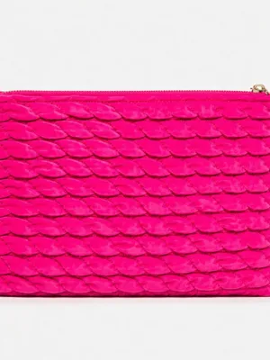 Juicy Couture Hot Pink Quilted Cosmetic Clutch Travel Bottle NWT thumbnail 3