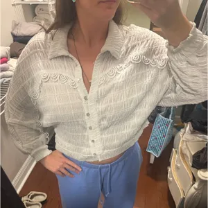 Ciebon Anthropologie white long sleeve blouse thumbnail 1