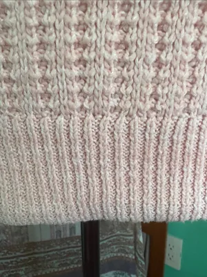 Time and Tru Light Pink Ribbed Crewneck Sweater thumbnail 4