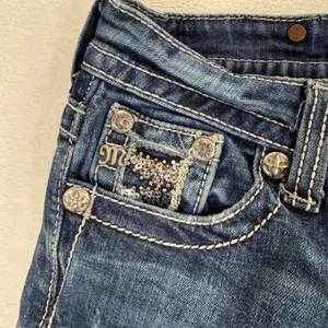 Miss Me Womens JY6191P Cuffed Capri Jeans Dark Wash Sequin Embellished Size‎ 25 thumbnail 9