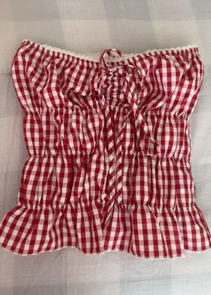 Boutique Gingham Top Red thumbnail 2
