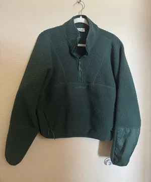 Halfdays Pieper Fleece Sweater Sz L Alpine Green thumbnail 1