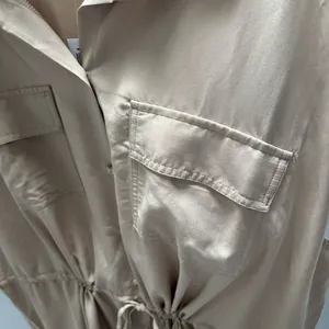Old Navy Mocha Taffy Waist-Defined Utility Midi Shirt Dress thumbnail 6