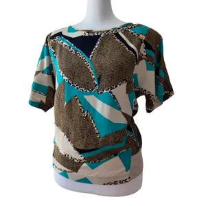 Vintage ‘70s Campus Casuals of California Short Sleeve Blouse w/ Shoulder Pads thumbnail 3