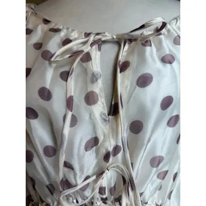 MELLODAY Polka Dot Sheer Long Sleeve Mini Dress L boho whimsi flowy y2k romantic thumbnail 4