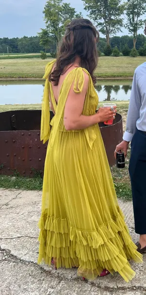 Nasty Gal Green Ruffle Dress thumbnail 2